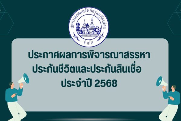 Read more about the article ประกาศผลการสรรหาบริษัทประกันชีวิตและประกันสินเชื่อ ประจำปี 2568