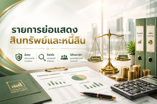 Read more about the article รายการย่อแสดงสินทรัพย์และหนี้สิน